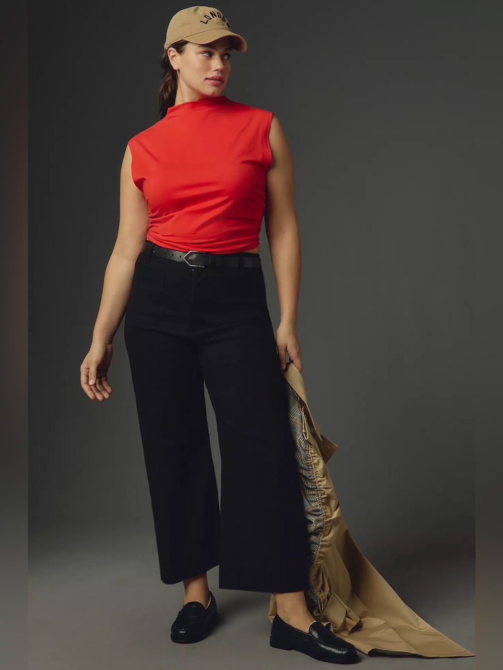 Maeve The Colette Cropped Wide Leg Pant-Black Anthropologie 22
